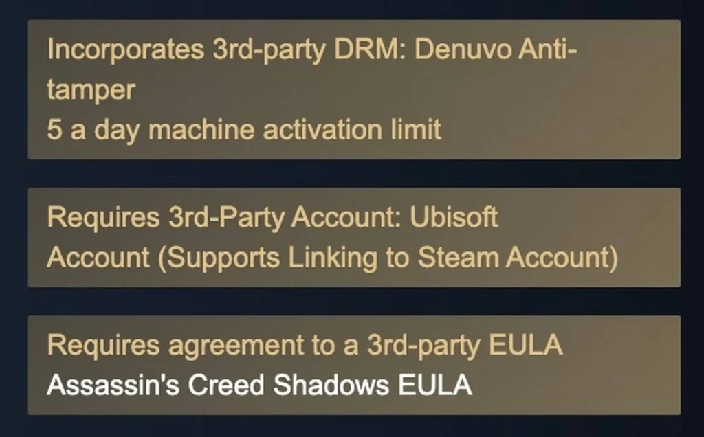 Assassin's Creed Shadows DRM хочет контролировать вашу оперативную память