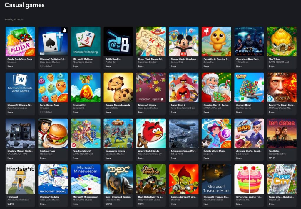 Приложение Xbox для Windows получает 400 ранее недоступных для покупки игр